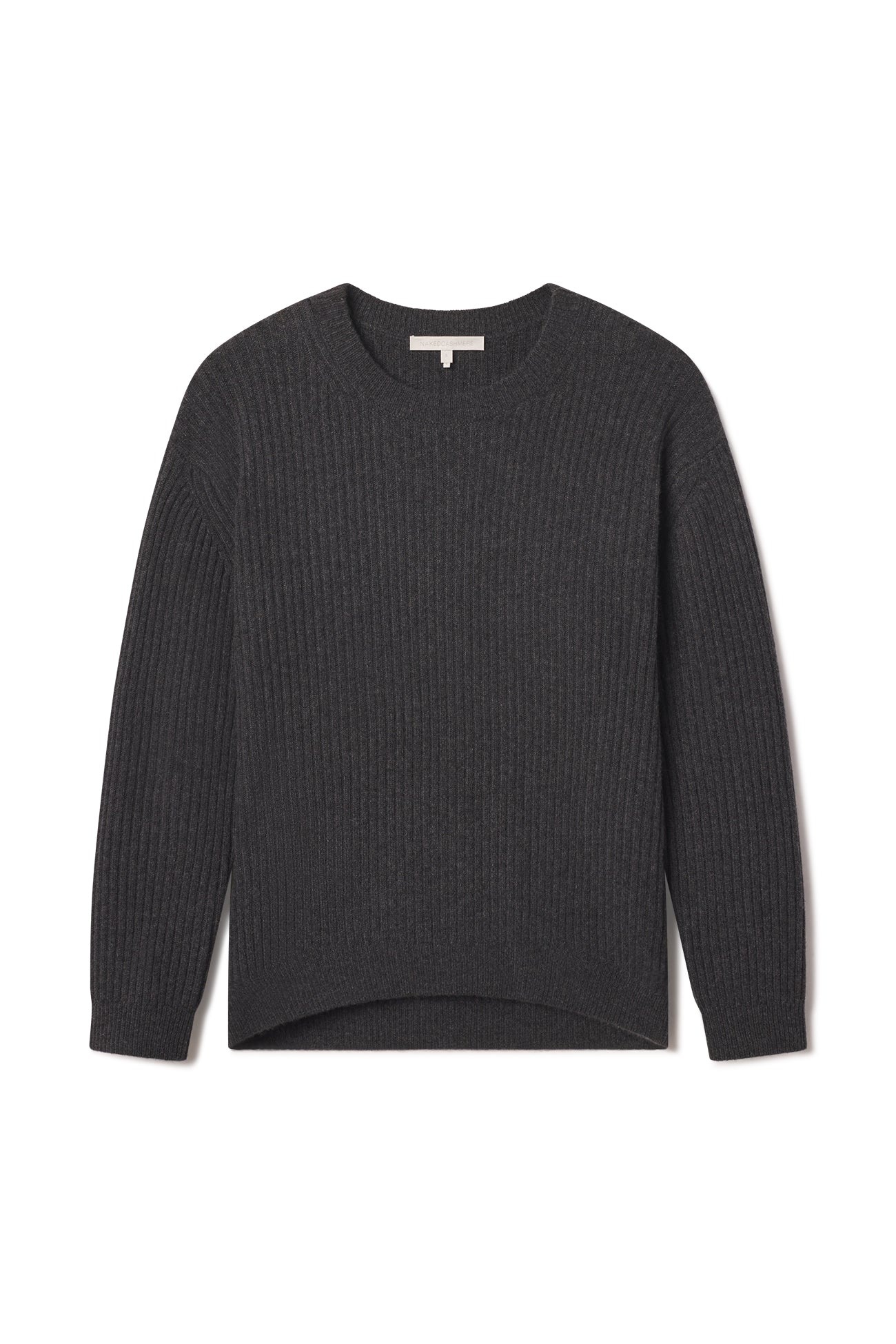 Ribbed crew neck online pullover