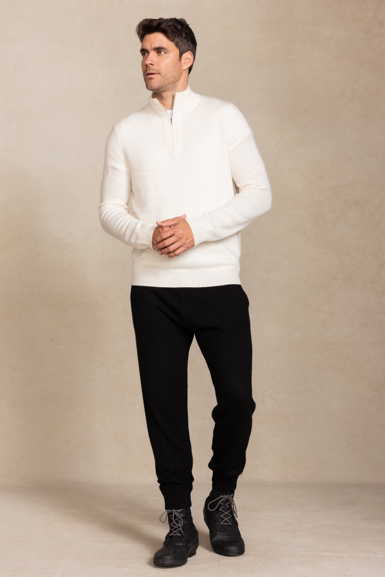 MICK QUARTER-ZIP CASHMERE SWEATER