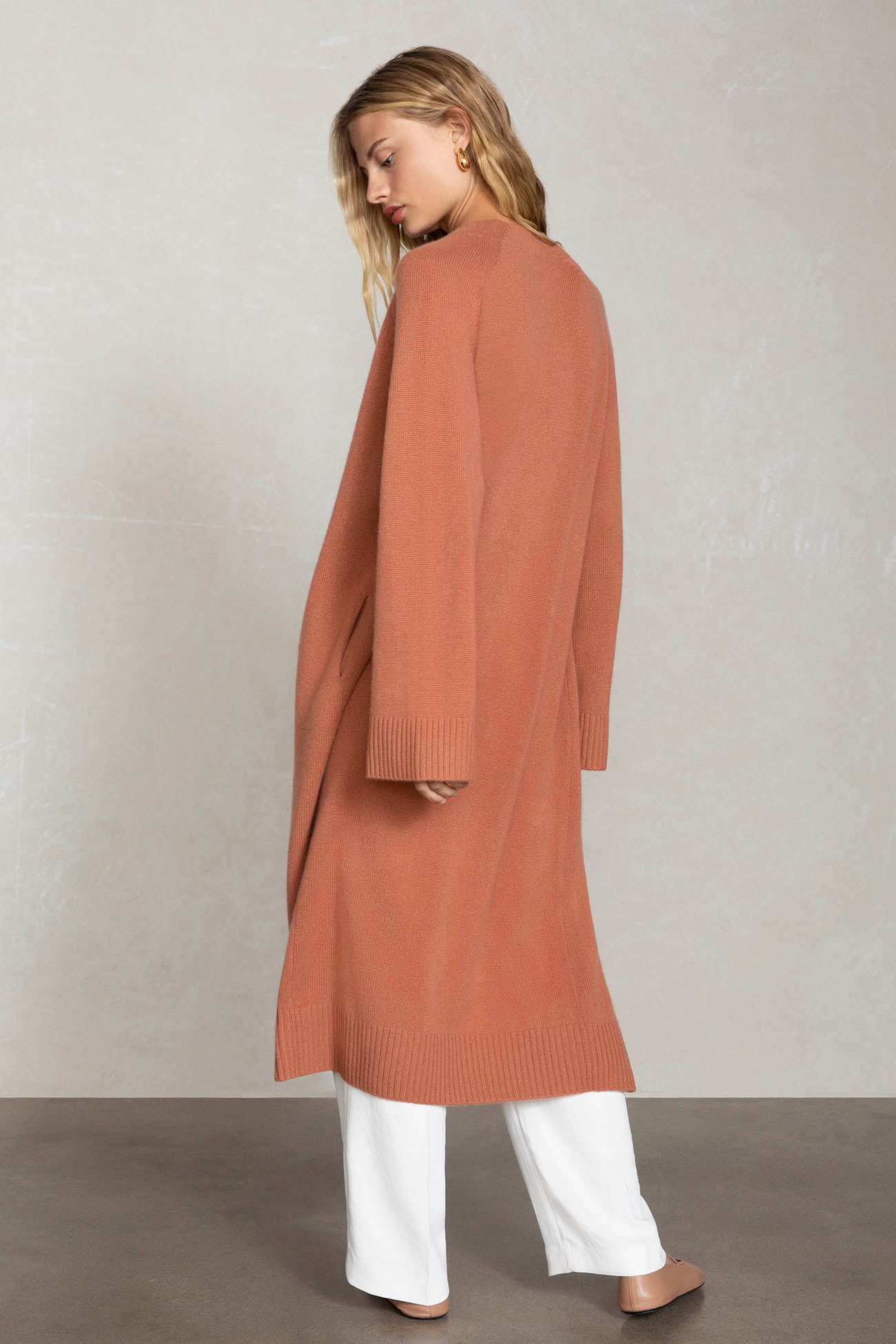 Cashmere long cardigan sale best sale