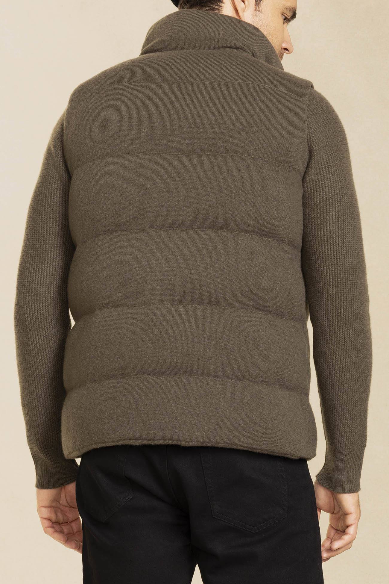 Men's Cody Cashmere Zip-Up Puffer Vest | NakedCashmere