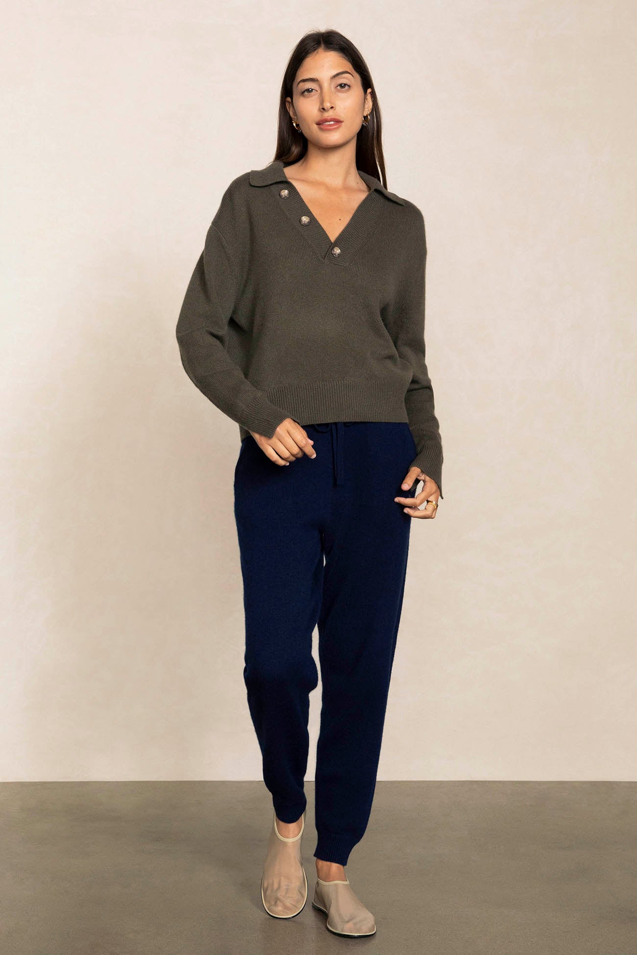Cashmere henley womens store
