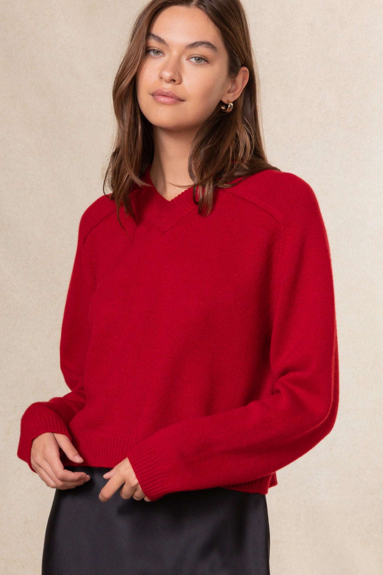 Cashmere red shop sweater