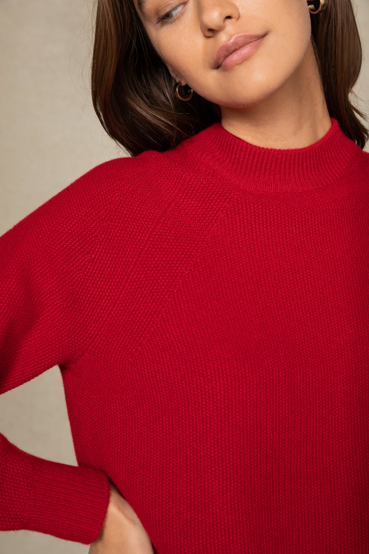 Women's Eden Waffle Knit Crewneck Cashmere Sweater – NAKEDCASHMERE