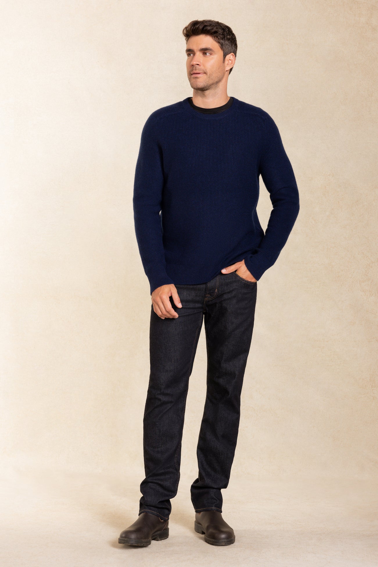 Mens navy cashmere outlet sweater