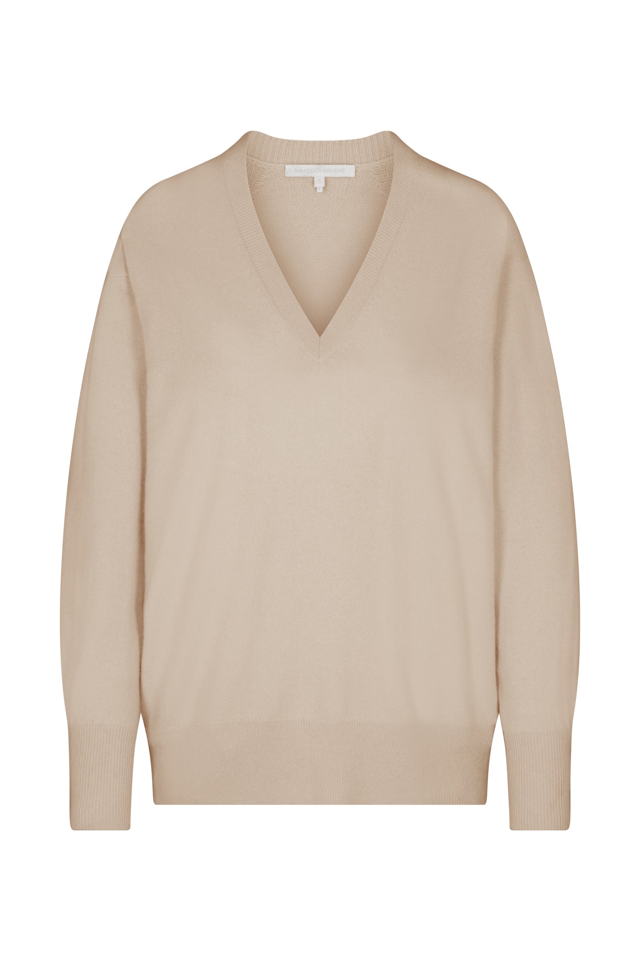 Camel cashmere v sales neck sweater