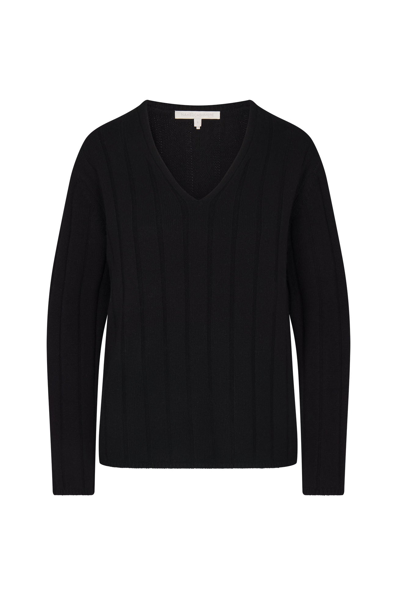 Women's black v neck cashmere sweater sale