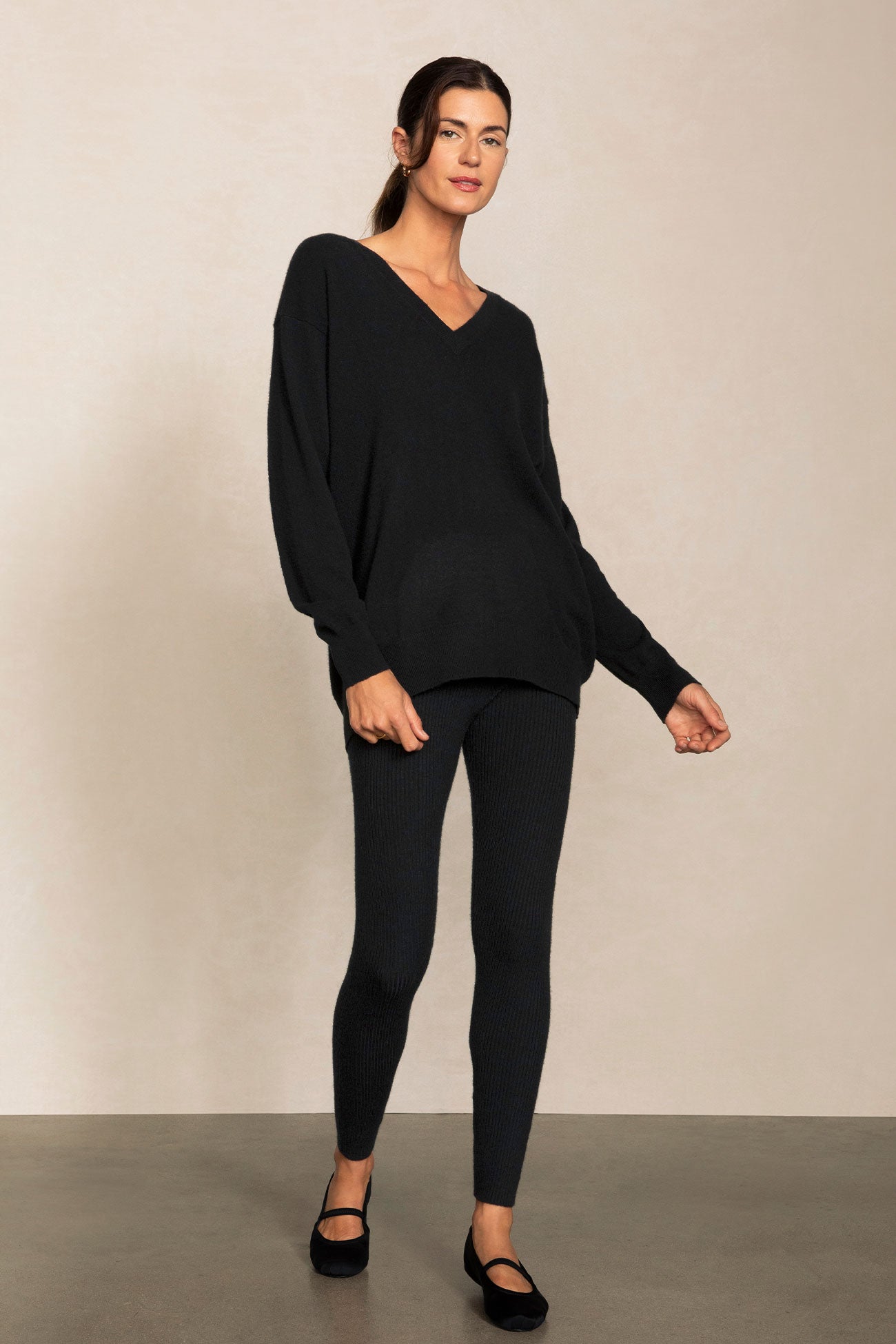 Ribbed Leggings with Cashmere