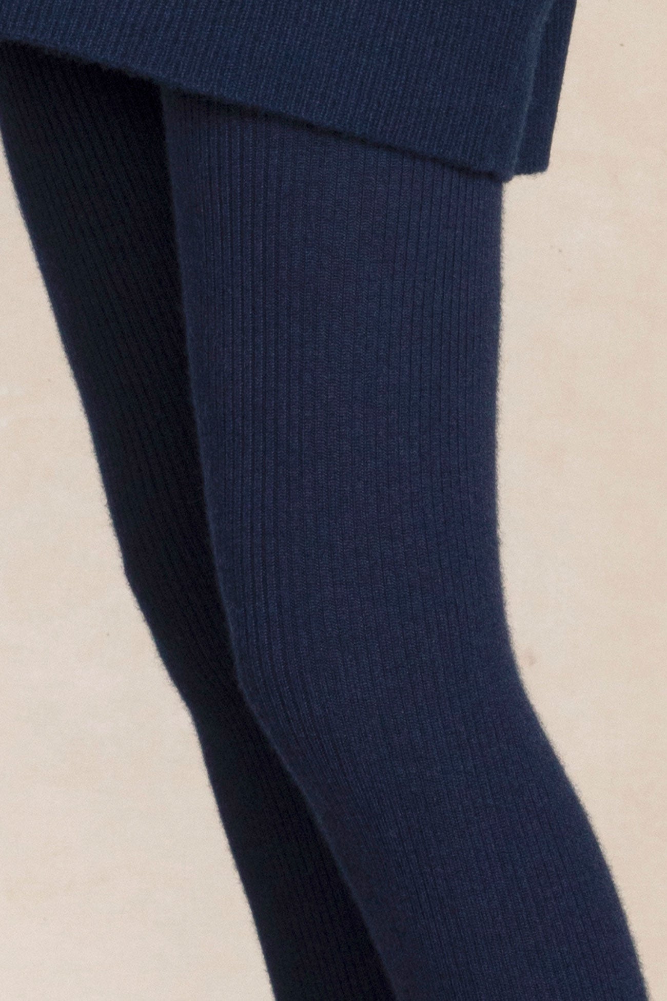 Women's Cashmere Leggings Navy Blue