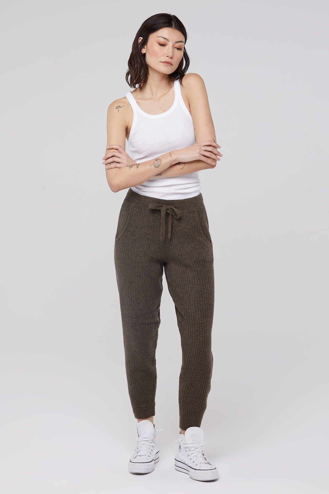 Oatmeal 100% Cashmere Pants – Bed Threads