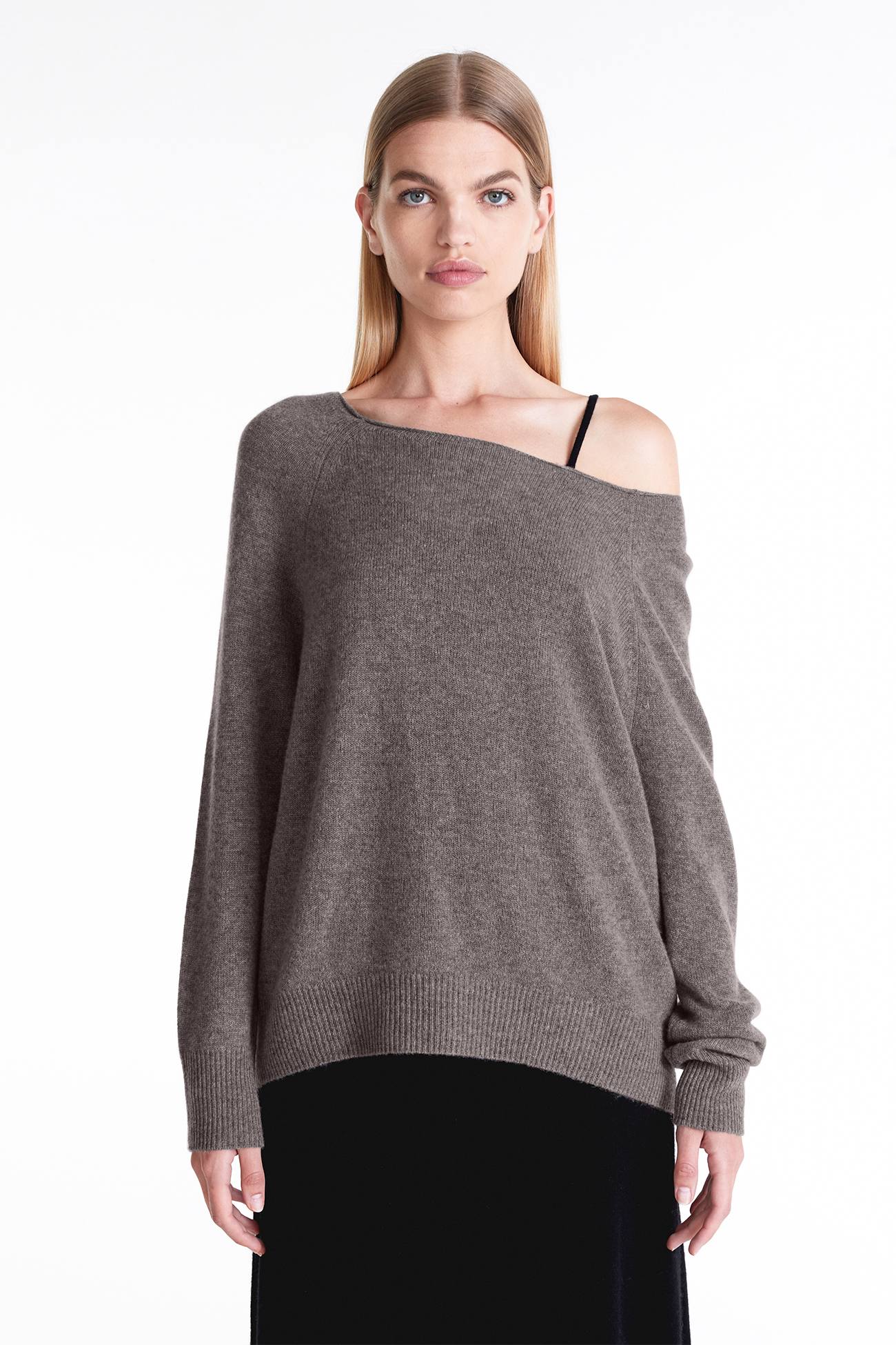 Cold shoulder best sale cashmere sweater