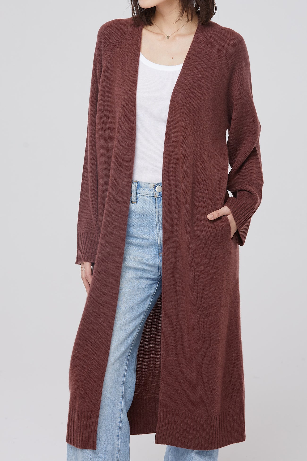 Rust hot sale shaggy cardigan