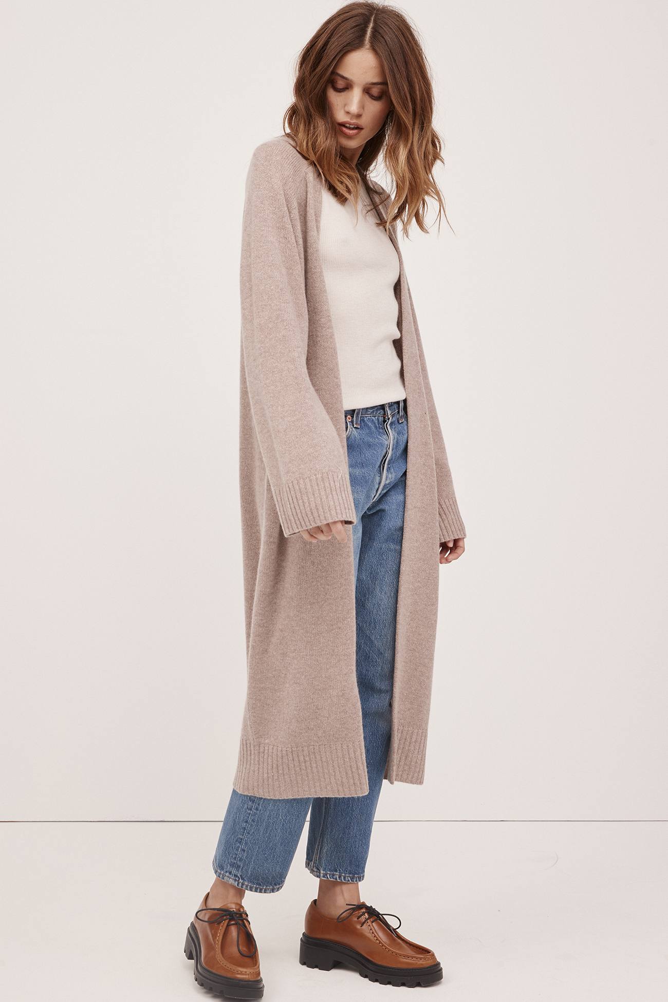 Women's Makena Pure Cashmere Long Cardigan | NakedCashmere