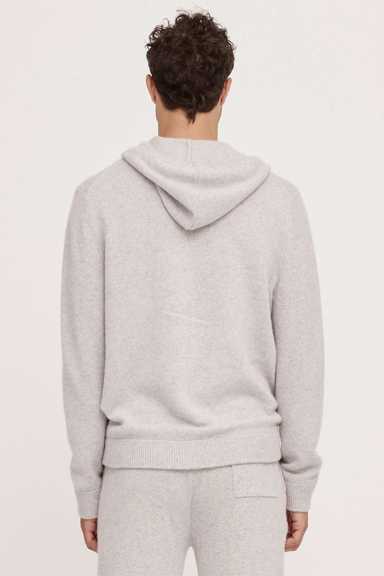 Cashmere hoodie grey hot sale