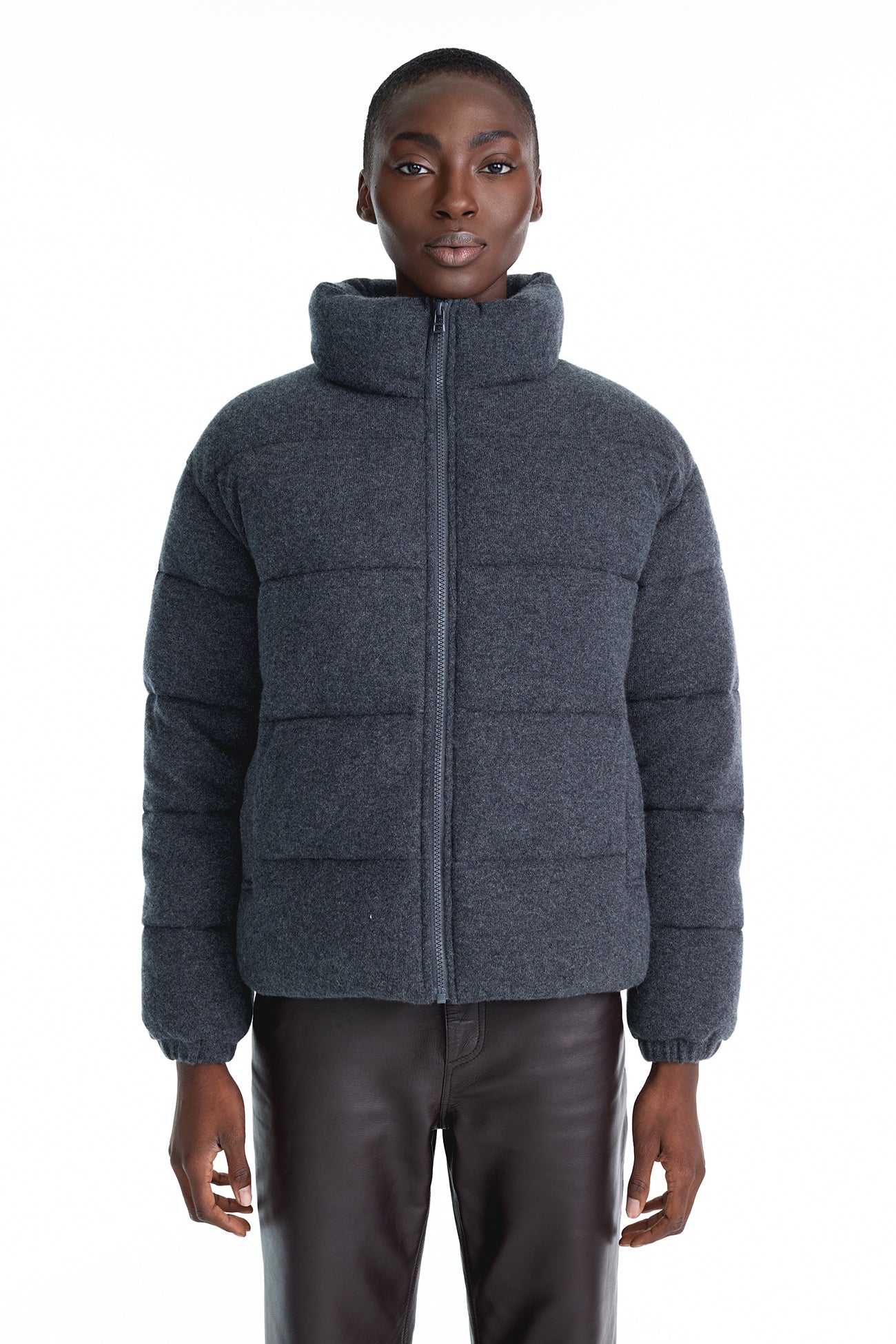 Grey shop down jacket