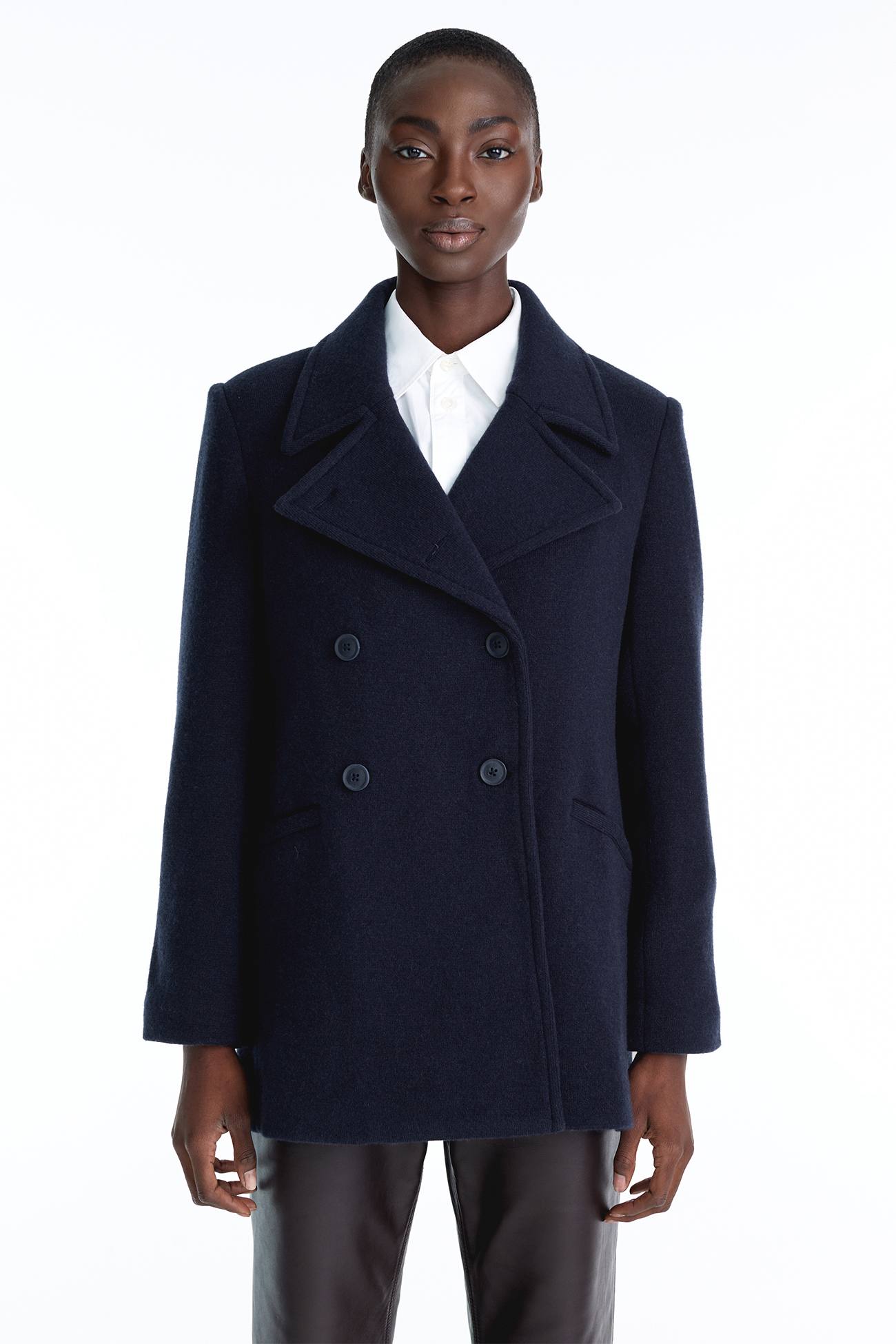 Cashmere pea coat on sale womens