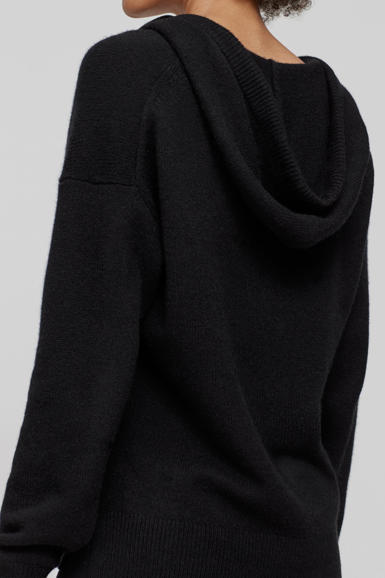 Womens black cashmere online hoodie