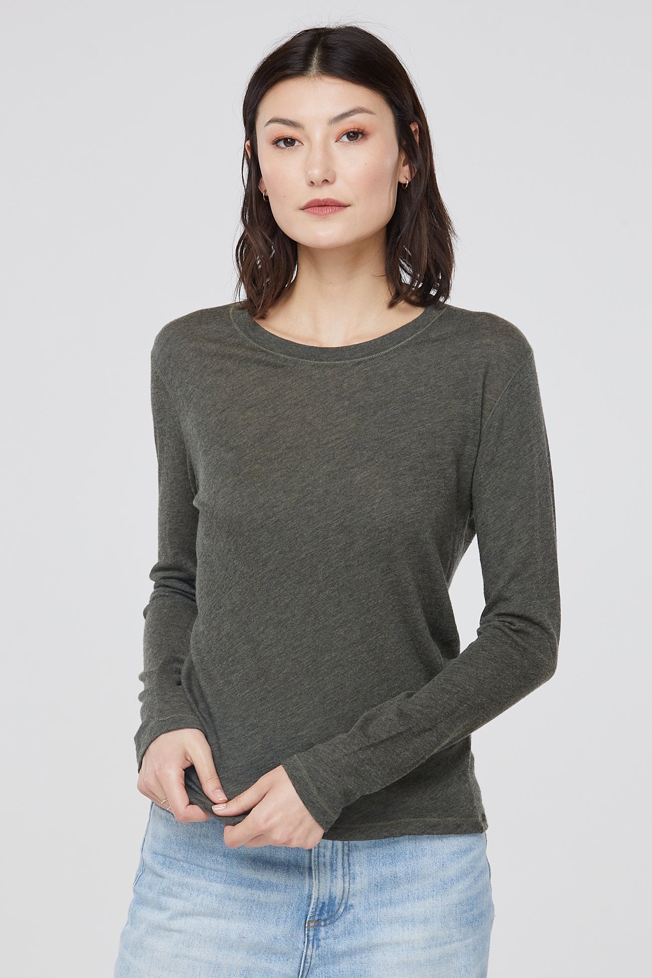 Women's Geira Crewneck Cashmere Long Sleeve T-Shirt